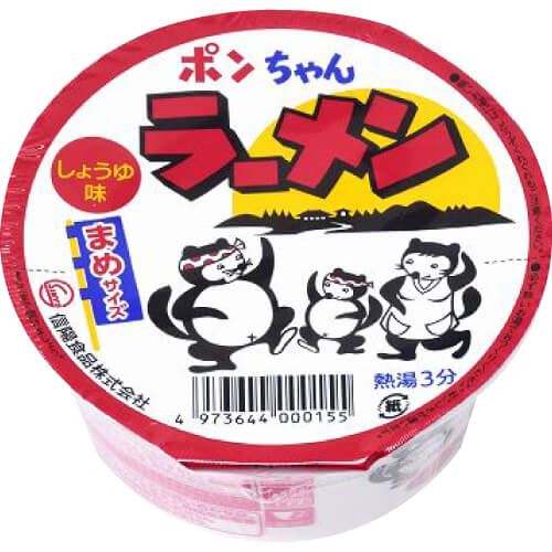 【信陽食品】ポンちゃん豆カップラーメン しょうゆ