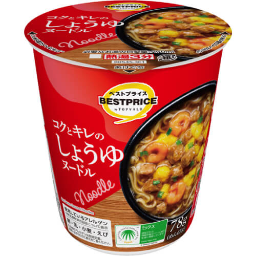 【トップバリュ】コクとキレのしょうゆヌードル