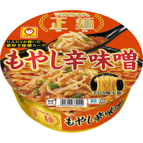 マルちゃん正麺 カップ（もやし辛味噌）